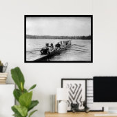 Yale Rowing Racing Muschel 1915 Poster (Heimbüro)