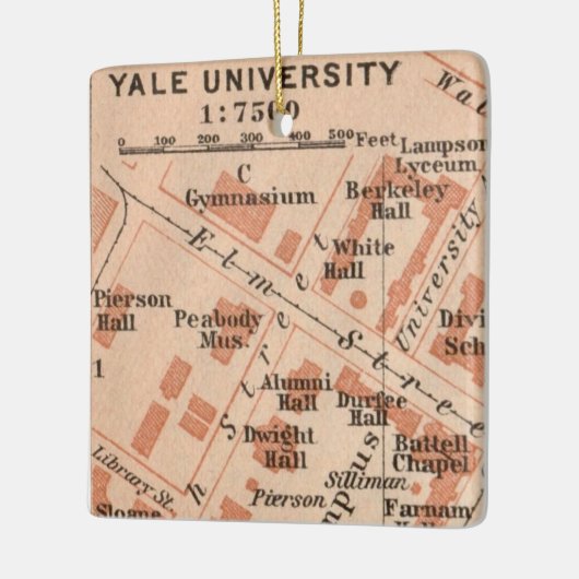 Yale University Map Ornament (Links)