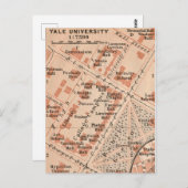 Yale University Map Postcard Postkarte (Vorne/Hinten)