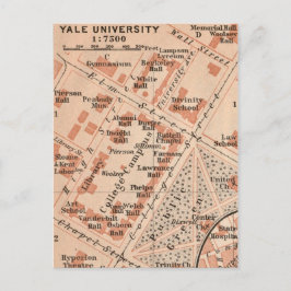 Yale University Map Postcard Postkarte