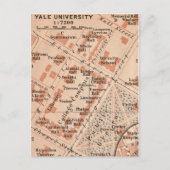 Yale University Map Postcard Postkarte (Vorderseite)