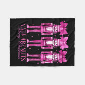 Y'all Are Nuts Nutcracker Christmas Funny Xmas Fleecedecke (Vorderseite (Horizontal))