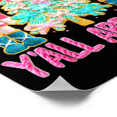 Y'all Are Nuts Nutcracker Crochet Christmas Funny  Poster (Ecke)