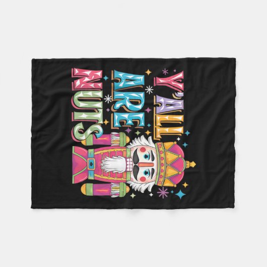 Y'all Are Nuts Nutcracker Funny Merry Christmas Xm Fleecedecke (Vorderseite (Horizontal))