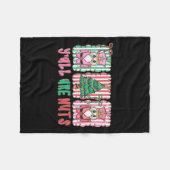 Y'all Are Nuts Nutcracker Merry Christmas Funny Xm Fleecedecke (Vorderseite (Horizontal))