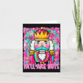 Y'all Are Nuts Nutcracker Merry Christmas Funny Xm Karte (Vorderseite)