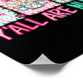 Y'all Are Nuts Nutcracker Merry Christmas Funny Xm Poster (Ecke)