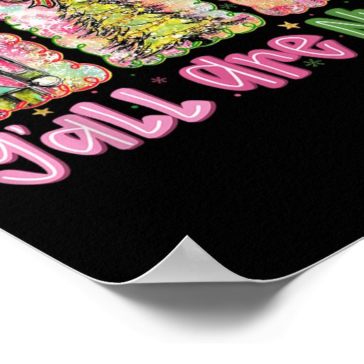 Y'all Are Nuts Nutcracker Merry Christmas Funny Xm Poster (Ecke)