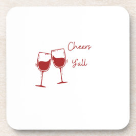 Y'all auf einem getränkeuntersetzer