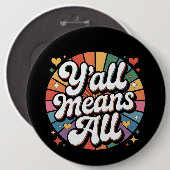 Y'all bedeutet alles Retro Button (Vorne & Hinten)