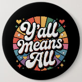 Y'all bedeutet alles Retro Button (Vorderseite)