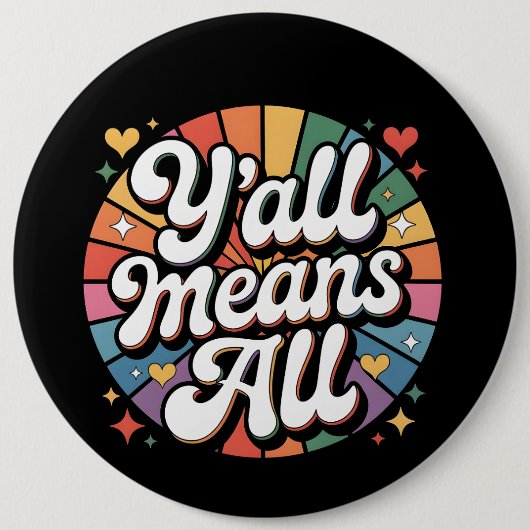 Y'all bedeutet alles Retro Button (Vorderseite)