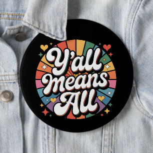 Y'all bedeutet alles Retro Button