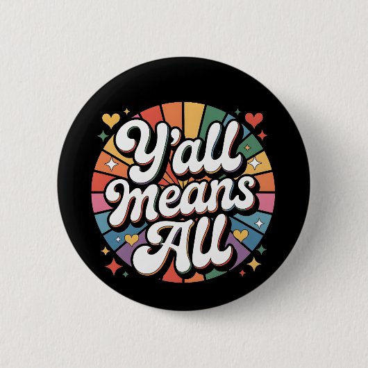 Y'all bedeutet alles Retro Button (Vorderseite)