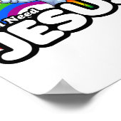 Yall braucht Jesus - Regenbogen Jesus Poster (Ecke)