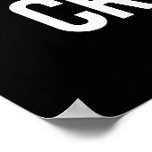 Yall Cray Cray Funny Crazy Crayon Pun Dark BG Poster (Ecke)