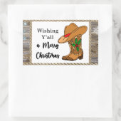 Y'all ein frohe Weihnachten rechteckig wünschen Rechteckiger Aufkleber (Tasche)