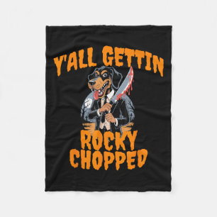 Y'all Gettin Rocky Chopped Tennessee Halloween Cos Fleecedecke