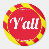 Y'all Red/Yellow Magnet (Vorne)