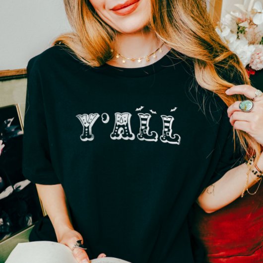 Y'all Western Halloween mit Elf oder Hexenschuhen T-Shirt