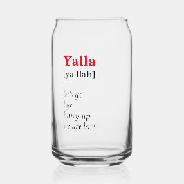 Yalla-Wörterbuch Definition Funny-Arabische Phrase Dosenglas