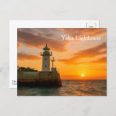 Yalta Lighthouse at Sunset, Ukraine, Postcard Postkarte (Vorne/Hinten)