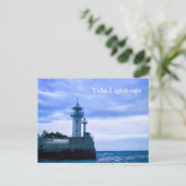 Yalta Lighthouse Ukraine, Black Sea Coast Postcard Postkarte (Stehend Vorderseite)