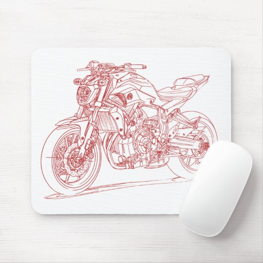 YAM FZ07 MT07 2015 MOUSEPAD (Mit Mouse)