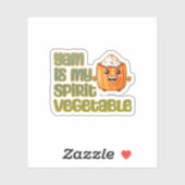 Yam ist mein Geist Gemüsepflanze klassisch Aufkleber (Blatt)