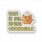 Yam ist mein Geist Gemüsepflanze klassisch Aufkleber (Vorderseite)