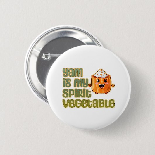 Yam ist mein Geist Gemüsepflanze klassisch Button (Vorne & Hinten)