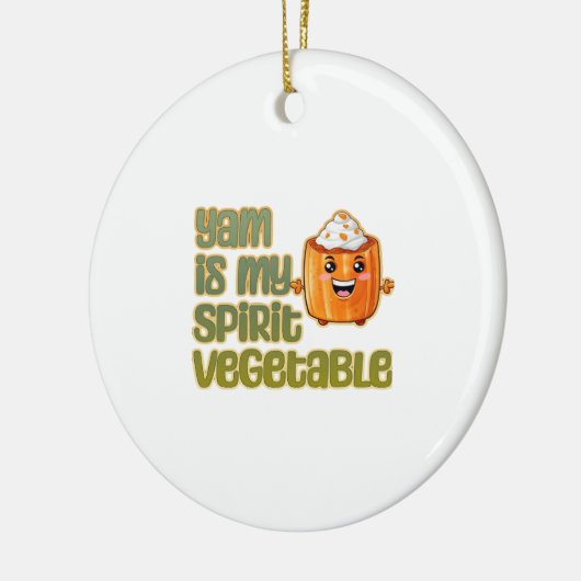 Yam ist mein Geist Gemüsepflanze klassisch Keramik Ornament (Links)