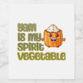 Yam ist mein Geist Gemüsepflanze klassisch Weinetikett (Einzelnes Label)