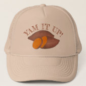 Yam It Up Funny Orange Sweet Potato Feinschmecker  Truckerkappe (Vorderseite)
