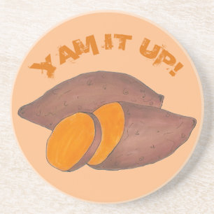 Yam It Up Funny Orange Sweet Potato Funny Feinschm Getränkeuntersetzer