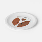Yam Sweet on You Sweet Potato Pappteller (Schrägansicht)