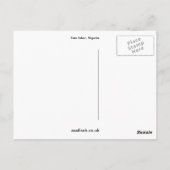 Yam Tuber, Nigeria Postkarte (Rückseite)