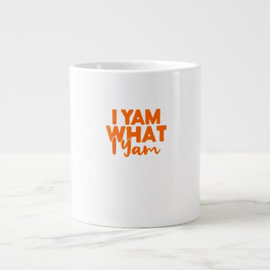 Yam, was ich bin, ist mein Süßkartoffel Thanksgivi Jumbo-Tasse (Vorderseite)