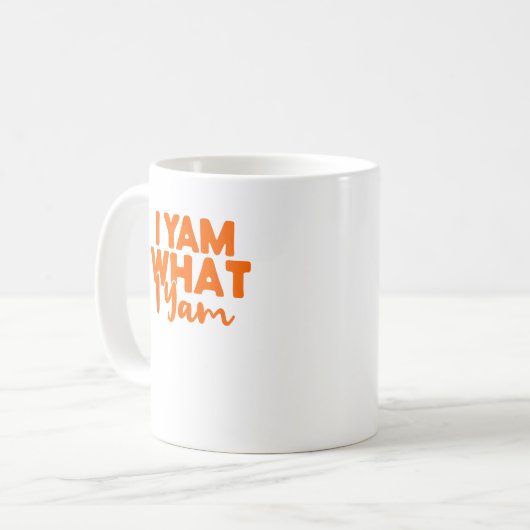 Yam, was ich bin, ist mein Süßkartoffel Thanksgivi Kaffeetasse (Vorderseite Links)