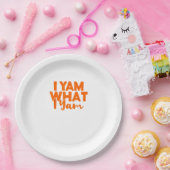 Yam, was ich bin, ist mein Süßkartoffel Thanksgivi Pappteller (Party)