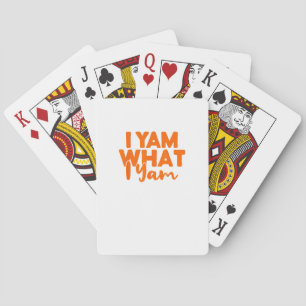 Yam, was ich bin, ist mein Süßkartoffel Thanksgivi Spielkarten