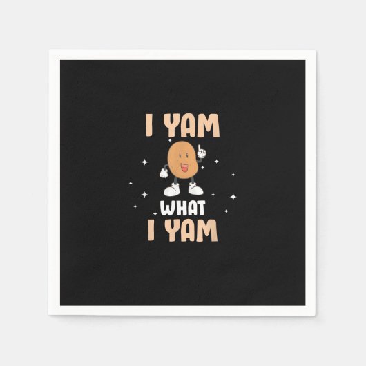 Yam Was ich Yam Funny Potato Pub Erntedank Serviette (Vorderseite)