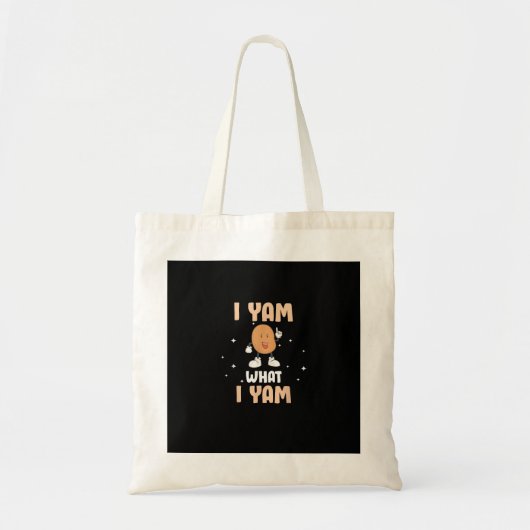 Yam Was ich Yam Funny Potato Pub Erntedank Tragetasche (Vorne)