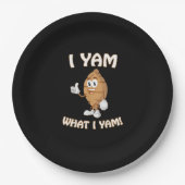 Yam, was ich Yam Shirt Funny Erntedank Food Puff Pappteller (Vorderseite)