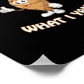 Yam, was ich Yam Shirt Funny Erntedank Food Puff Poster (Ecke)