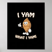 Yam, was ich Yam Shirt Funny Erntedank Food Puff Poster (Vorne)