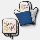 Yam Yam Black Country Schürze Ofenhandschuh & Topflappen-Set (Vorderseite/Rückseite)