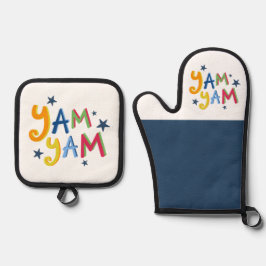 Yam Yam Black Country Schürze Ofenhandschuh & Topflappen-Set