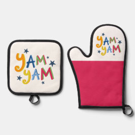 Yam Yam Black Country Schürze Ofenhandschuh & Topflappen-Set