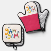 Yam Yam Black Country Schürze Ofenhandschuh & Topflappen-Set (Vorderseite/Rückseite)